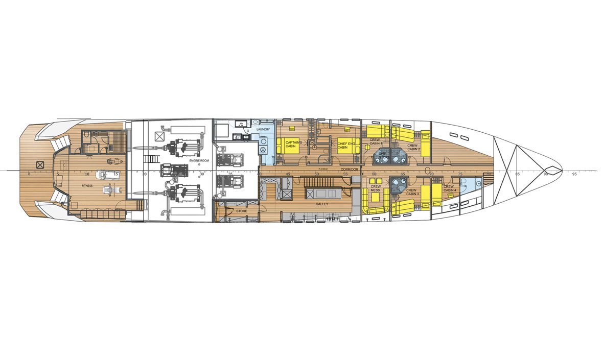 Layout of joyMe cabin deck arrangement
