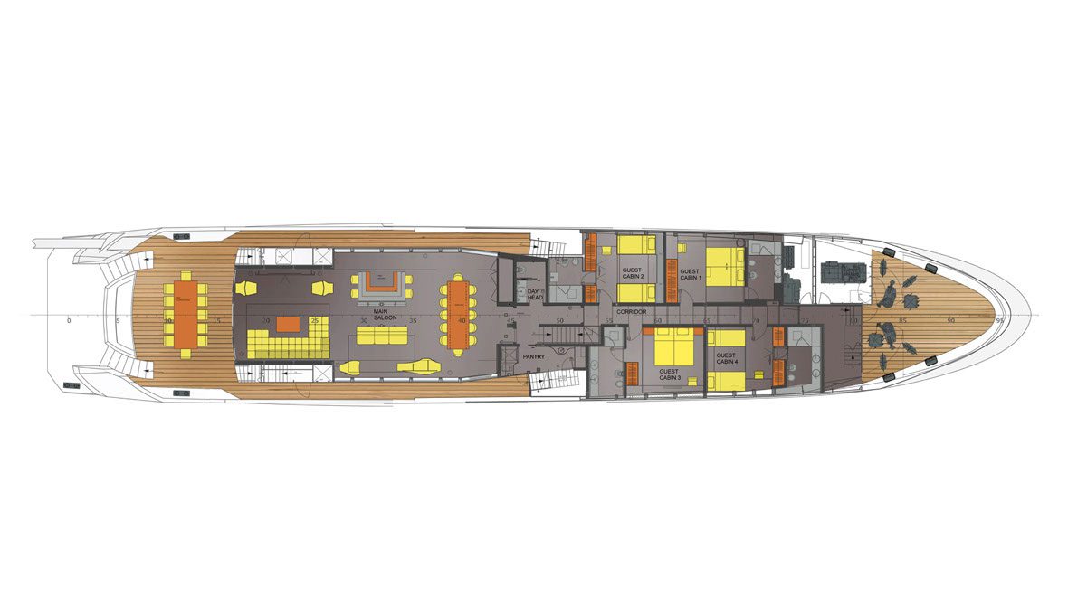 Layout of joyMe main deck arrangement